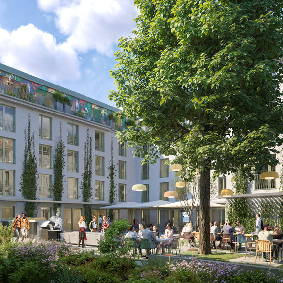 Magdas HOTEL Vienna Prater Innenhof Atelier Heiss MISS3